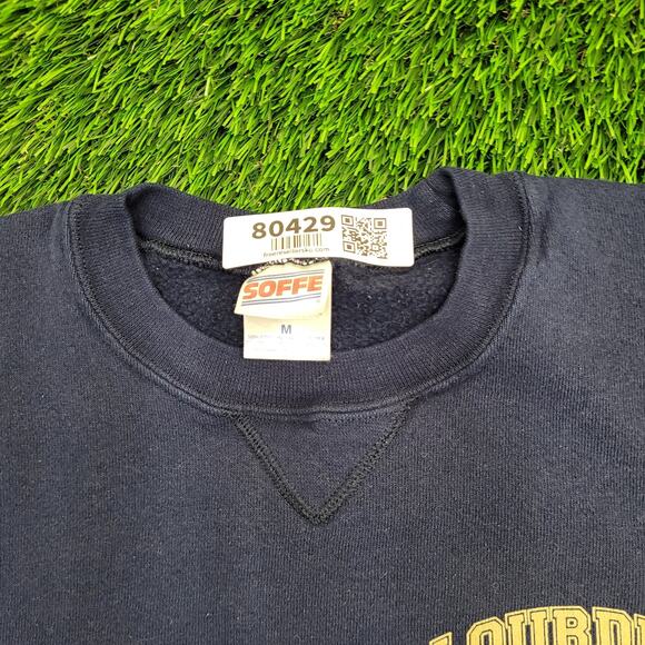 Vintage Lourdes Athletics Sweatshirt Women Medium 19x22 Crop - Picture 10 of 13